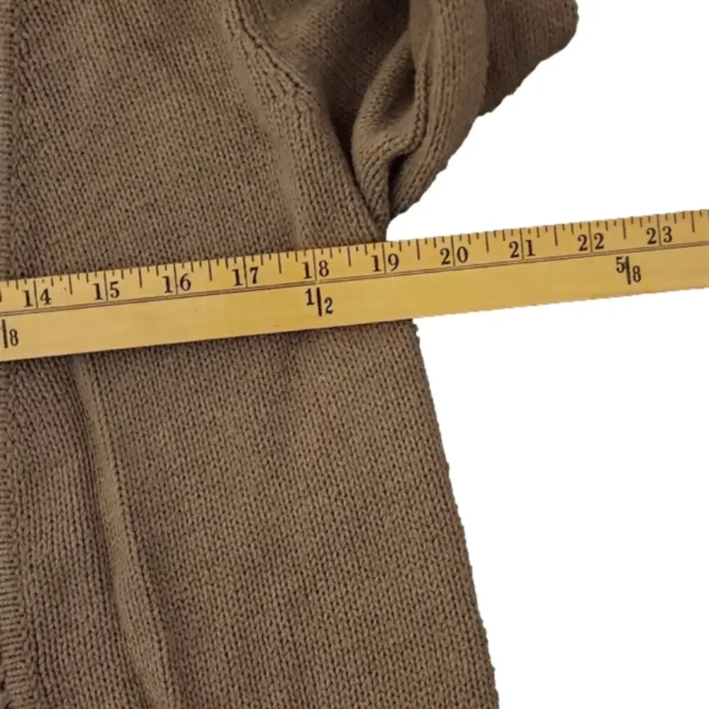 Talbot's Women's open ribbed knit cardigan, Size medium petite, Tan - Picture 4 of 8